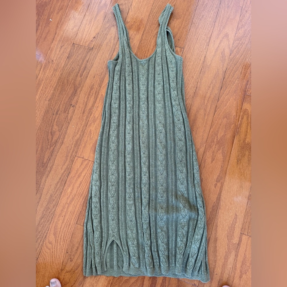 Spell Olive Cable Mini Dress